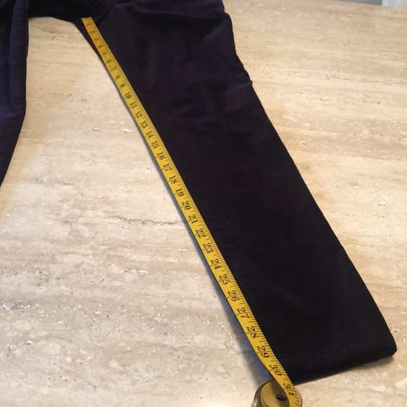NWOT Chico’s Deep Purple Velvet Pants, Sz1, M,See measurements in photos below. - Picture 7 of 9